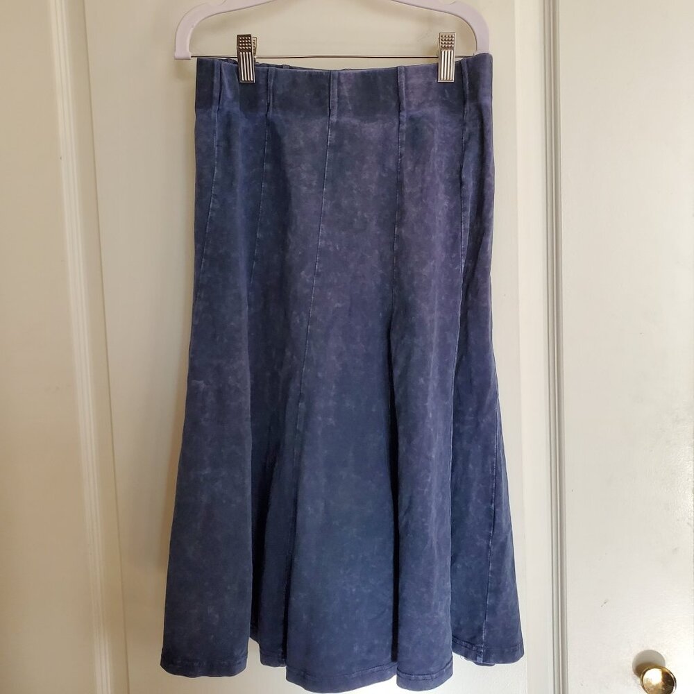 Jay Basics denim wash panel stretch skirt sz S